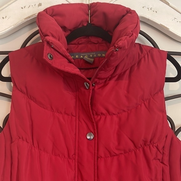 KENNETH COLE REACTION DOWN PUFFER VEST RED SIZE MEDIUM - Picture 2 of 9